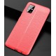 Etui na telefon KARBON SKÓRA Case Czerwone do Samsung Galaxy A71