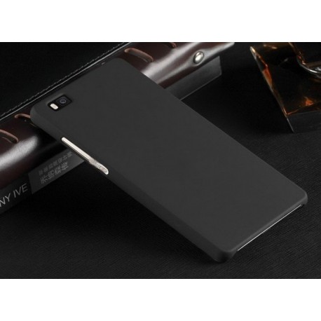 Huawei P8 Lite Etui SLIM RUBBER Case + Folia na ekran- CZARNE