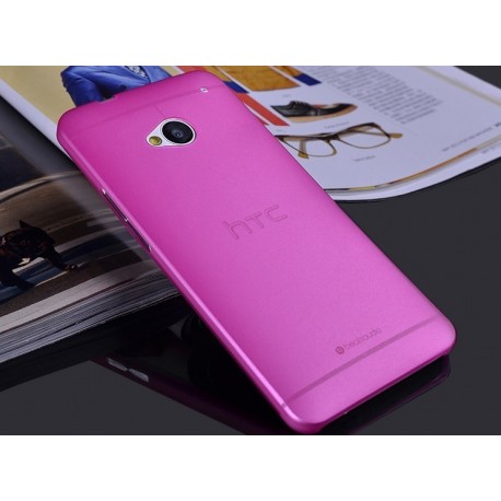 HTC One M7 etui Bumper SLIMEST 0,3mm + Folia - RÓŻOWE