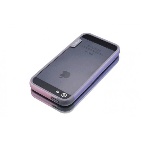 iPhone 4 / 4G / 4S  etui Bumper TRIO CASE - RÓŻOWO-FIOLETOWE