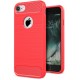 Etui Karbon ARMOR Guma iPhone 7 - Czerwone