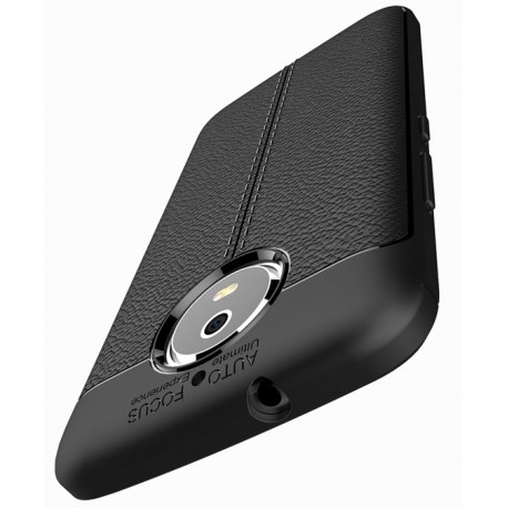 Motorola Moto G5s etui  Pancerne KARBON Case SKÓRA- Czarne