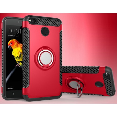 Xiaomi Redmi 4X etui  magnetyczne RING HOLDER Czerwone