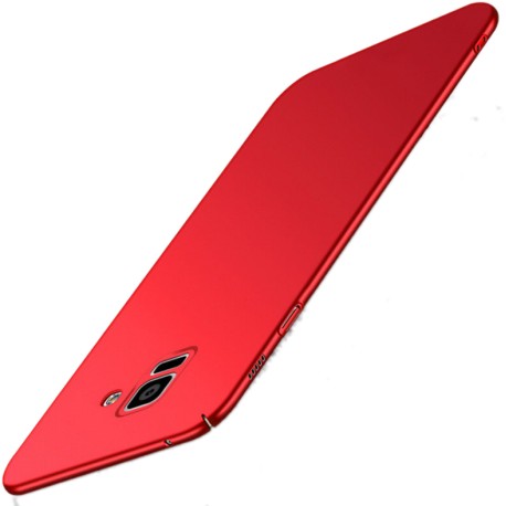 Samsung Galaxy A6 Plus etui na telefon Silky Touch - Czerwone