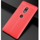 Sony Xperia XZ3 etui na telefon KARBON Case SKÓRA - Czerwone