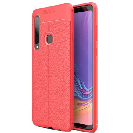 Samsung Galaxy A9 2018 etui na telefon KARBON Case SKÓRA - Czerwone