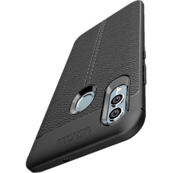 Huawei P Smart 2019 etui na telefon KARBON Case SKÓRA - Czarne