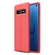Samsung Galaxy S10 etui na telefon KARBON Case SKÓRA - Czerwone