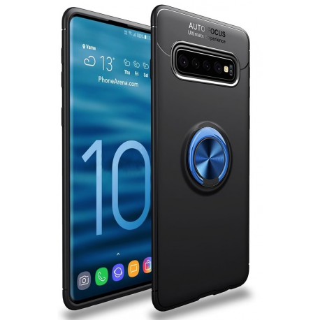 Etui na telefon Samsung Galaxy S10+ Plus KARBON RING HOLDER Niebieskie
