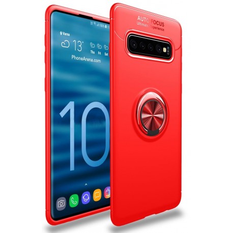 Etui na telefon Samsung Galaxy S10+ Plus KARBON RING HOLDER Red